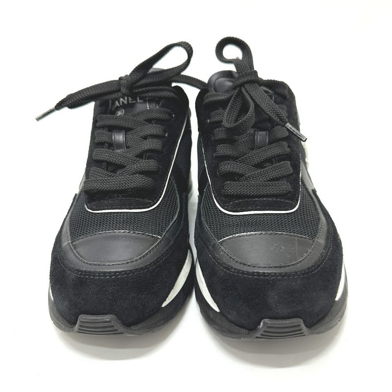Chanel Sneakers Cocomark Mixed Fiber Suede Black