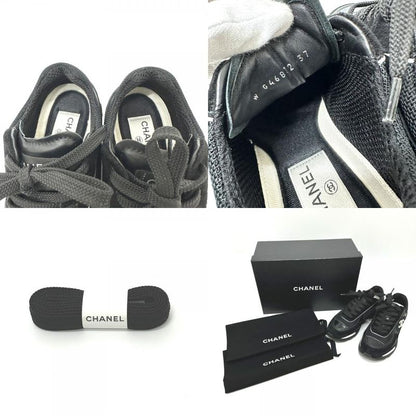 Chanel Sneakers Cocomark Mixed Fiber Suede Black