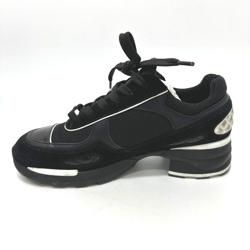Chanel Sneakers Cocomark Mixed Fiber Suede Black