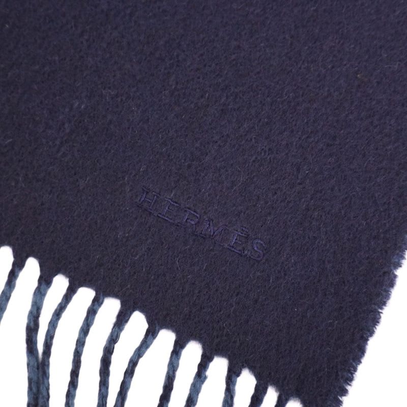 Hermes Scarf Shawl Fringe Cashmere