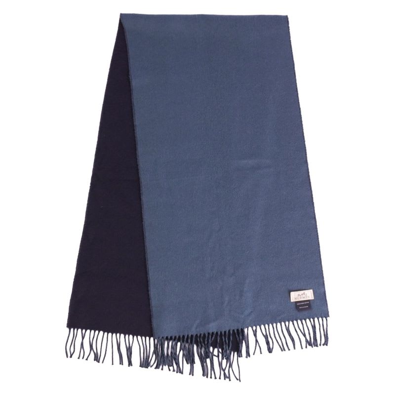 Hermes Scarf Shawl Fringe Cashmere