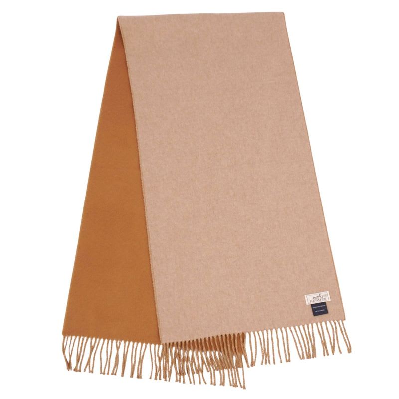 Hermes Scarf Shawl Fringe Cashmere Men's