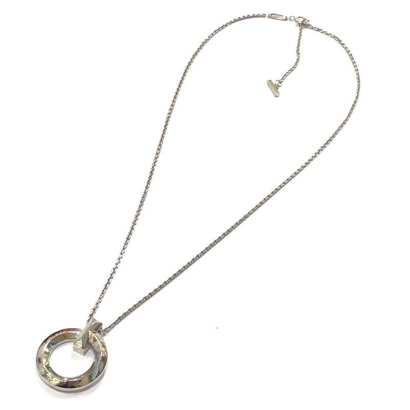Tiffany & Co Necklace T One Circle Pendant AU 750 Silver