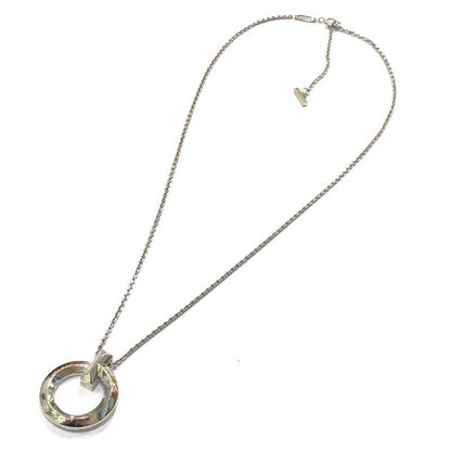 Tiffany & Co Necklace T One Circle Pendant AU 750 Silver