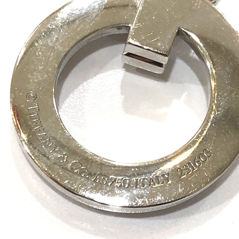 Tiffany & Co Necklace T One Circle Pendant AU 750 Silver