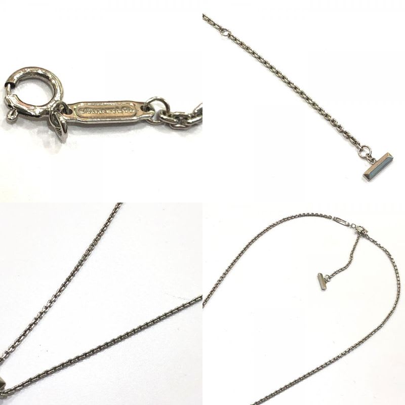 Tiffany & Co Necklace T One Circle Pendant AU 750 Silver