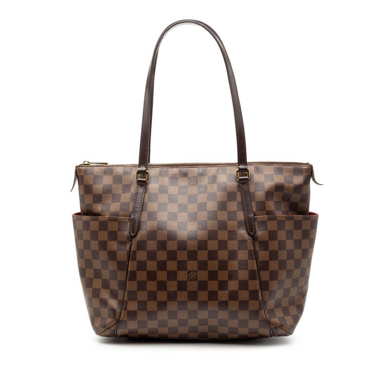 Louis Vuitton Damier Totally MM Shoulder Bag Tote Bag N41281 Brown PVC Leather