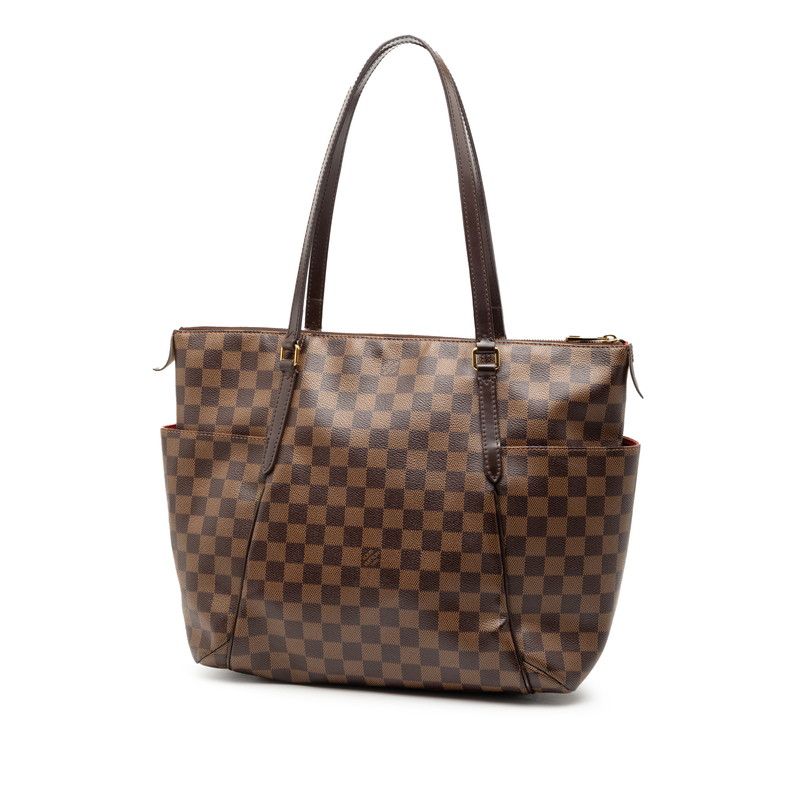 Louis Vuitton Damier Totally MM Shoulder Bag Tote Bag N41281 Brown PVC Leather