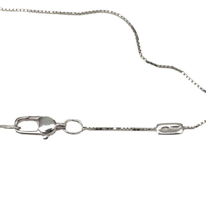 Gucci Heart Motif Diamond Pendant Necklace 18K White Gold Women's