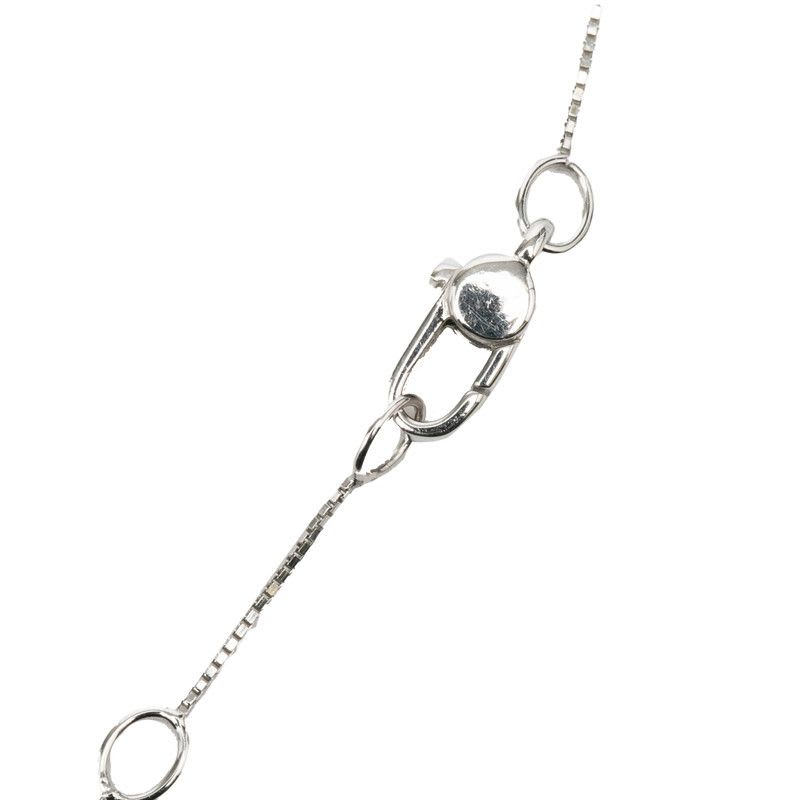 Gucci Heart Motif Diamond Pendant Necklace 18K White Gold Women's