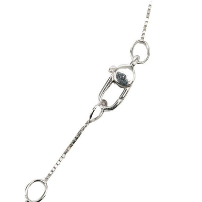 Gucci Heart Motif Diamond Pendant Necklace 18K White Gold Women's