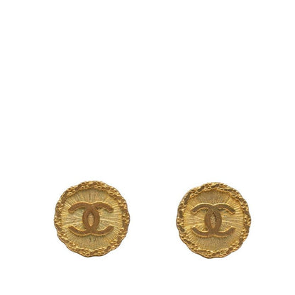 Chanel Vintage Coco Mark Round - Gold Plated Ladies Chanel