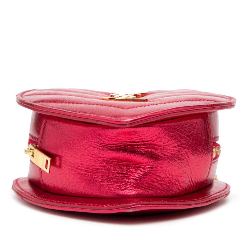 Saint Laurent YSL Logo Heart Pochette Mini Love Crossbody Chain Shoulder Bag