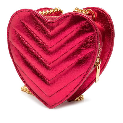 Saint Laurent YSL Logo Heart Pochette Mini Love Crossbody Chain Shoulder Bag