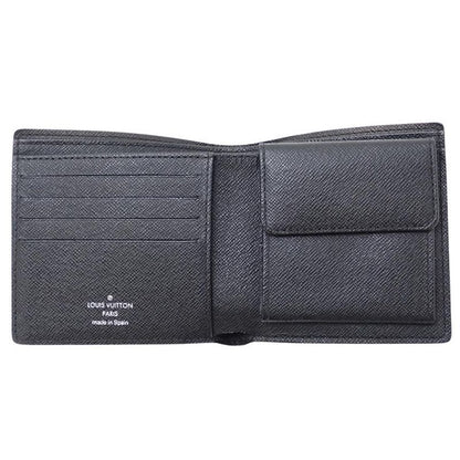 Louis Vuitton Damier Graphite Portefeuille Marco N62664 Black PVC Leather Men's