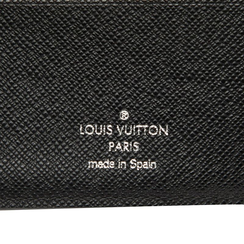 Louis Vuitton Damier Graphite Portefeuille Marco N62664 Black PVC Leather Men's