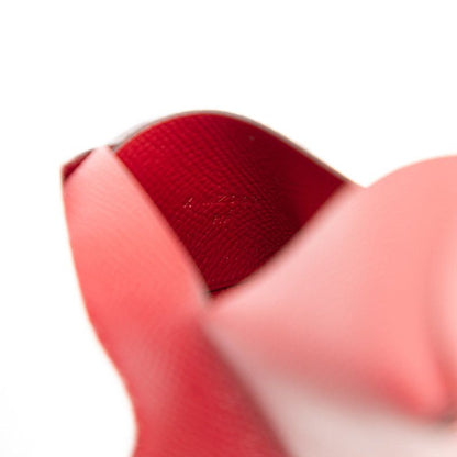 Hermes Calvi Card Case Business Card Holder Rouge Granada Red Vaux Epson Ladies