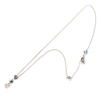 Gucci Trademark Drop Pendant Heart Silver Light Blue Sv925 Silver Blue Topaz