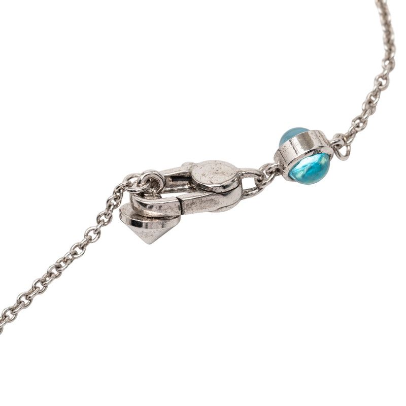 Gucci Trademark Drop Pendant Heart Silver Light Blue Sv925 Silver Blue Topaz
