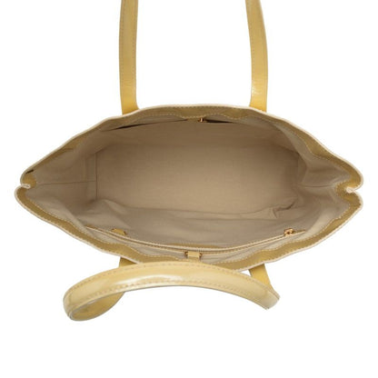 Louis Vuitton Monogram Vernis Wilshire MM Tote Bag Handbag M91441 Ivory Patent