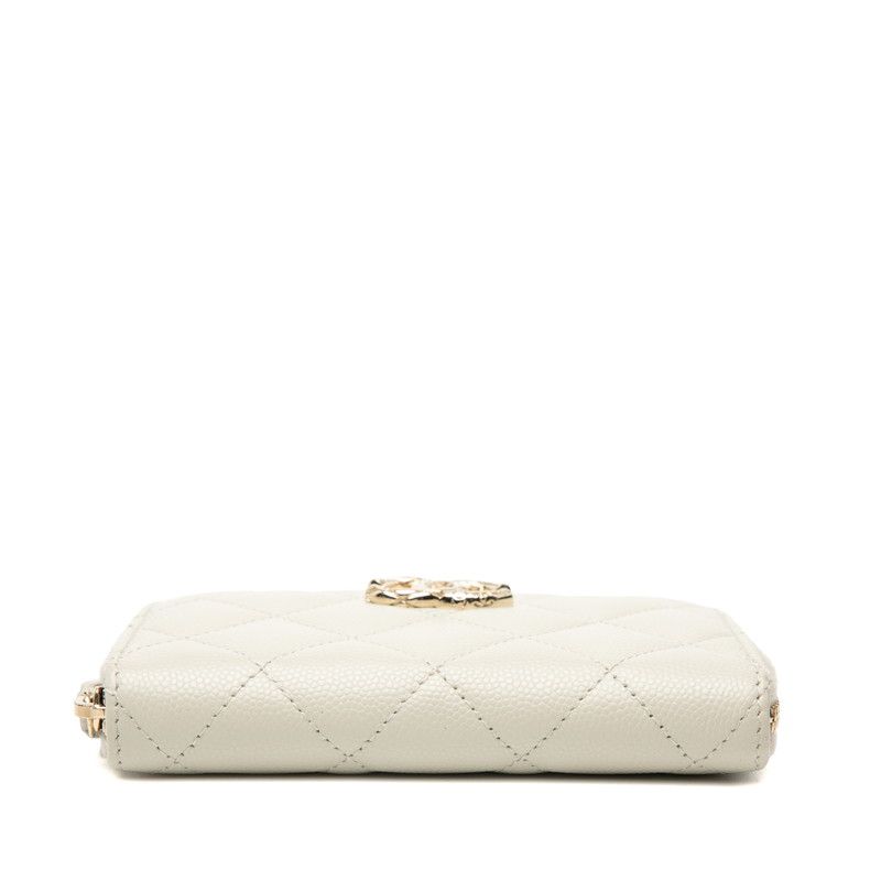 Chanel Matelasse Cocomark Beige Gray Caviar Skin Ladies Chanel