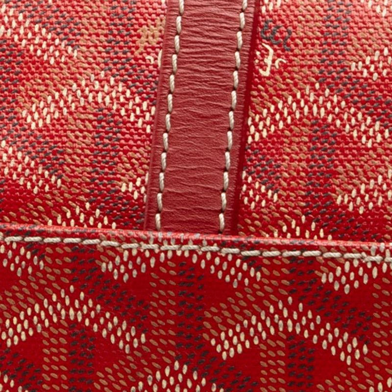 Goyard Belvedere PM Crossbody Shoulder Bag Red PVC Leather Women's Goyard
