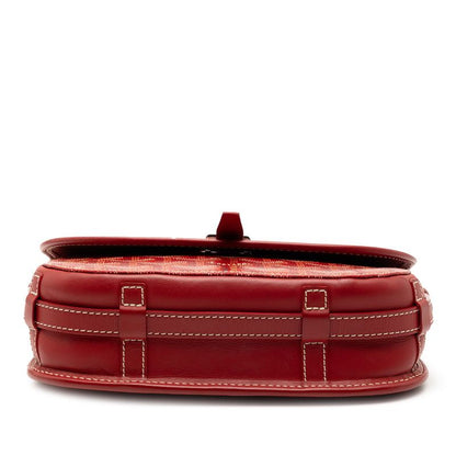 Goyard Belvedere PM Crossbody Shoulder Bag Red PVC Leather Women's Goyard