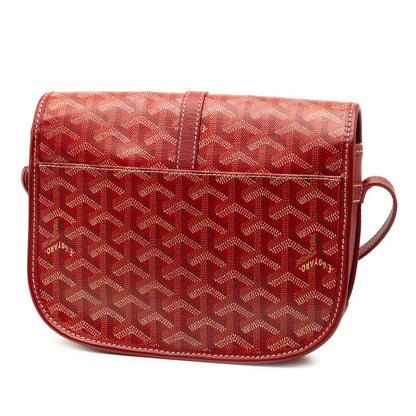 Goyard Belvedere PM Crossbody Shoulder Bag Red PVC Leather Women's Goyard