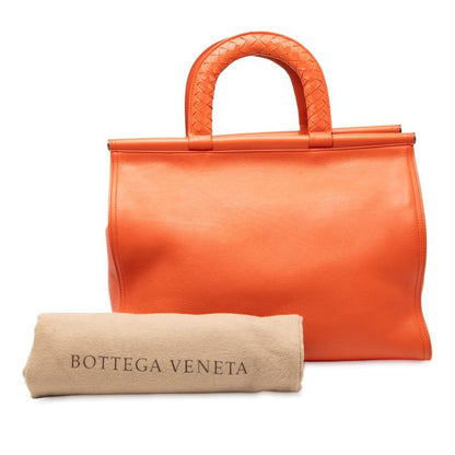 Bottega Veneta Intrecciato Orange Leather Women's Bottega Veneta