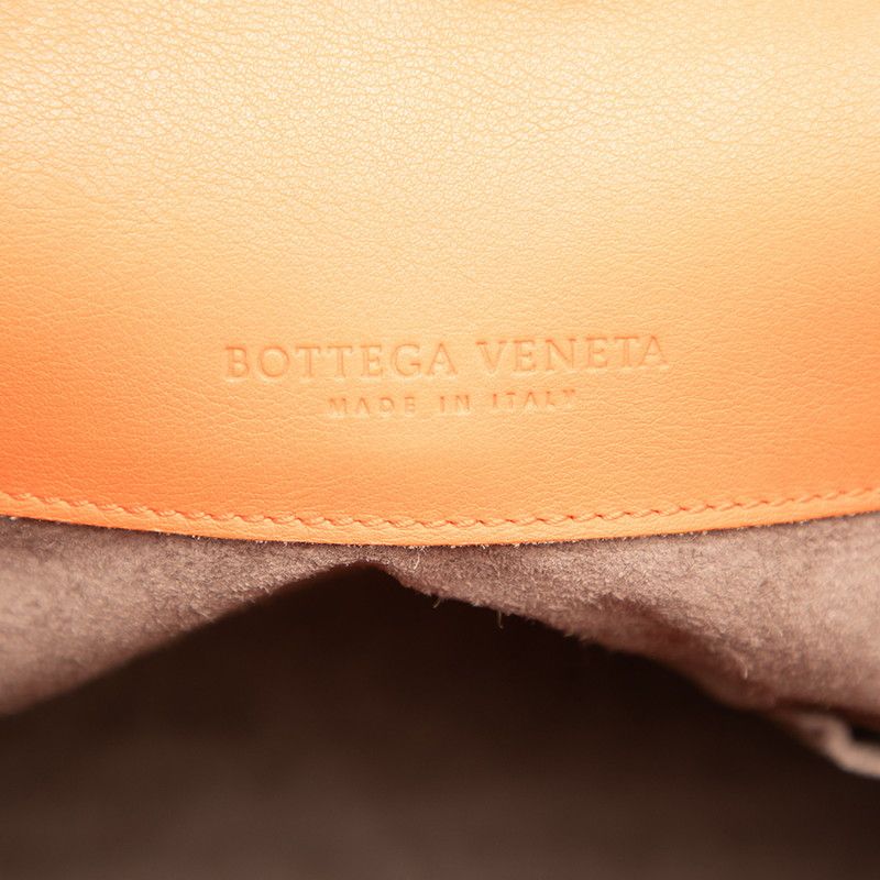 Bottega Veneta Intrecciato Orange Leather Women's Bottega Veneta