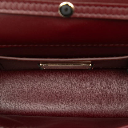 Bvlgari Serpenti Diamond Blast Chain Shoulder Bag Red Leather Women's Bvlgari