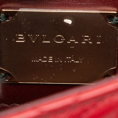 Bvlgari Serpenti Diamond Blast Chain Shoulder Bag Red Leather Women's Bvlgari