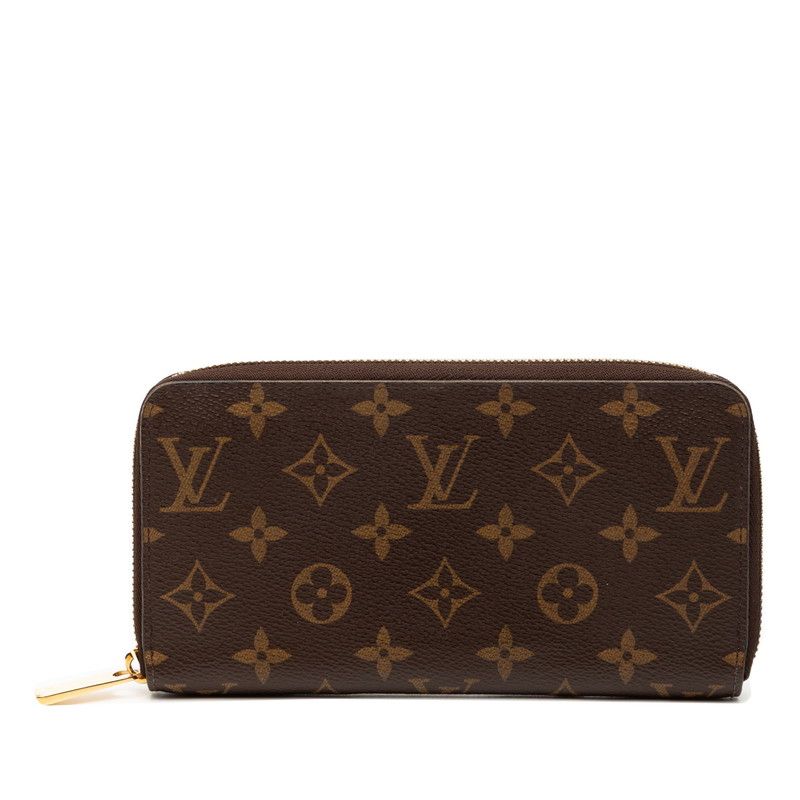 Louis Vuitton Monogram Zippy Wallet Round Zipper Long Wallet M60017 Brown PVC
