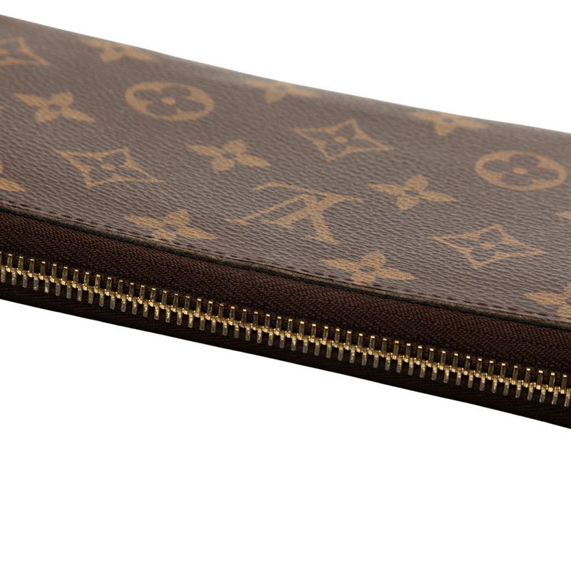 Louis Vuitton Monogram Zippy Wallet Round Zipper Long Wallet M60017 Brown PVC
