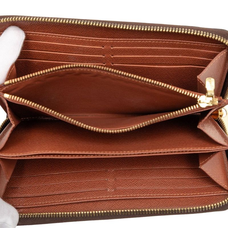 Louis Vuitton Monogram Zippy Wallet Round Zipper Long Wallet M60017 Brown PVC