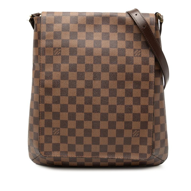 Louis Vuitton Damier Musette N51302 Brown PVC Leather Women's Louis Vuitton
