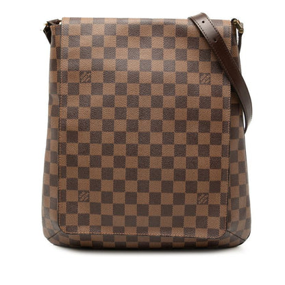 Louis Vuitton Damier Musette N51302 Brown PVC Leather Women's Louis Vuitton