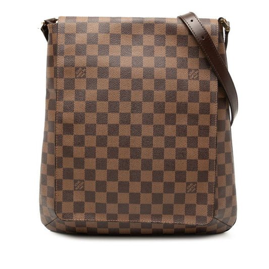 Louis Vuitton Damier Musette N51302 Brown PVC Leather Women's Louis Vuitton
