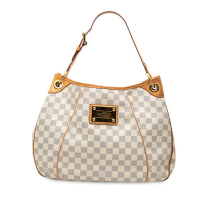 Louis Vuitton Damier Azure Galliera PM N55215 White PVC Leather Women's Louis