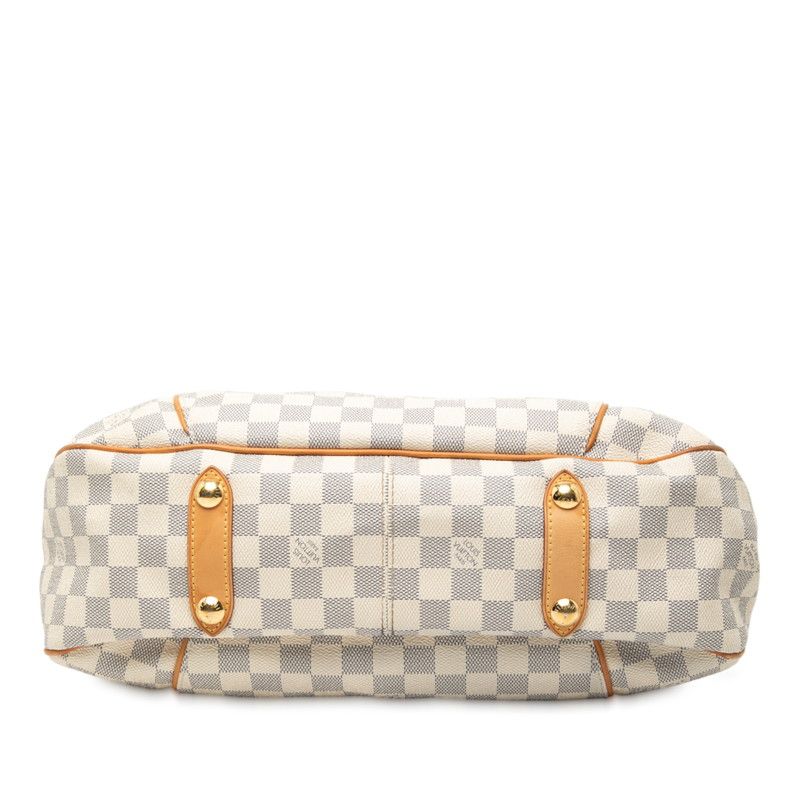 Louis Vuitton Damier Azure Galliera PM N55215 White PVC Leather Women's Louis