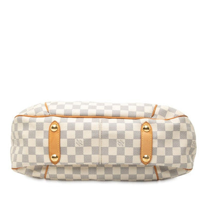 Louis Vuitton Damier Azure Galliera PM N55215 White PVC Leather Women's Louis