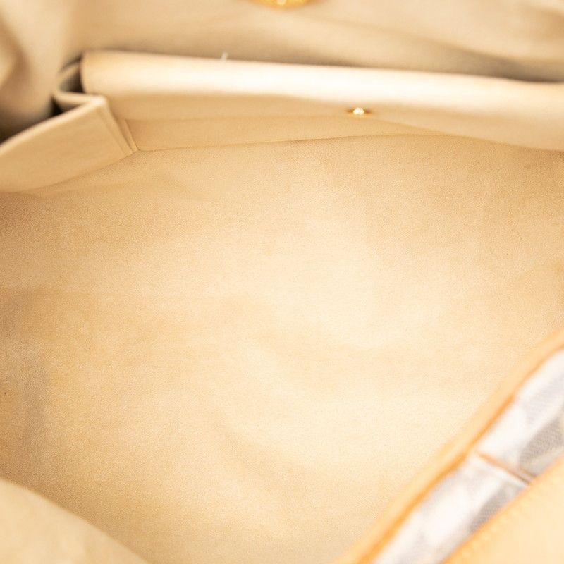 Louis Vuitton Damier Azure Galliera PM N55215 White PVC Leather Women's Louis