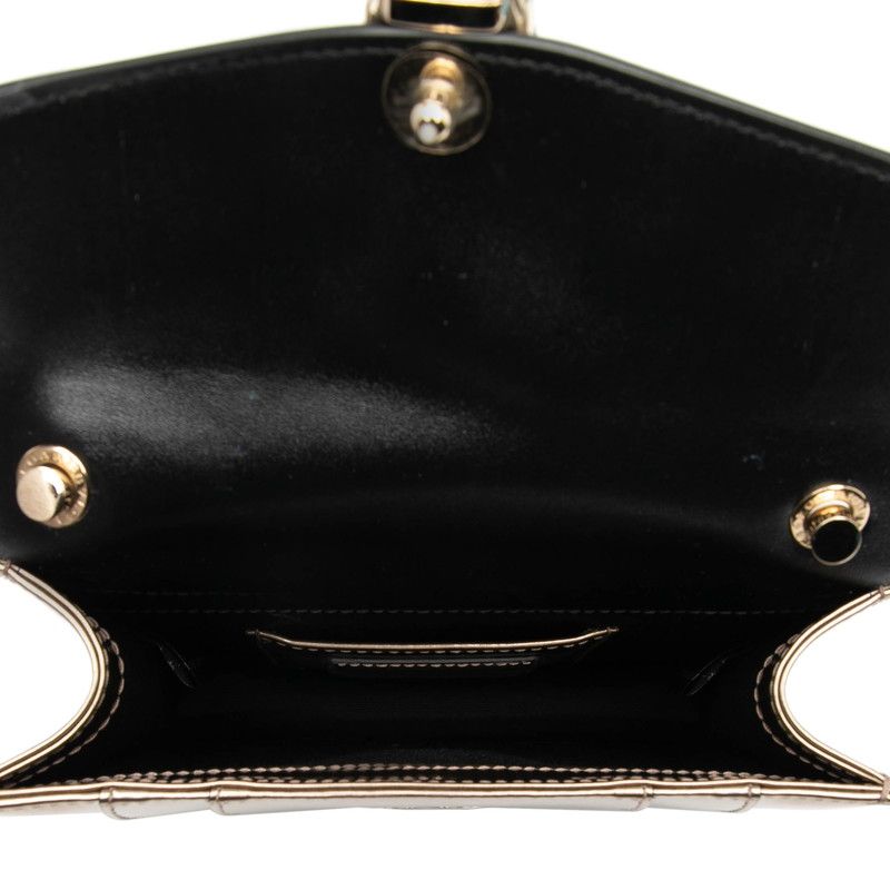 Bvlgari Serpenti Chain Shoulder Bag Bronze Gold Patent Leather Women's Bvlgari