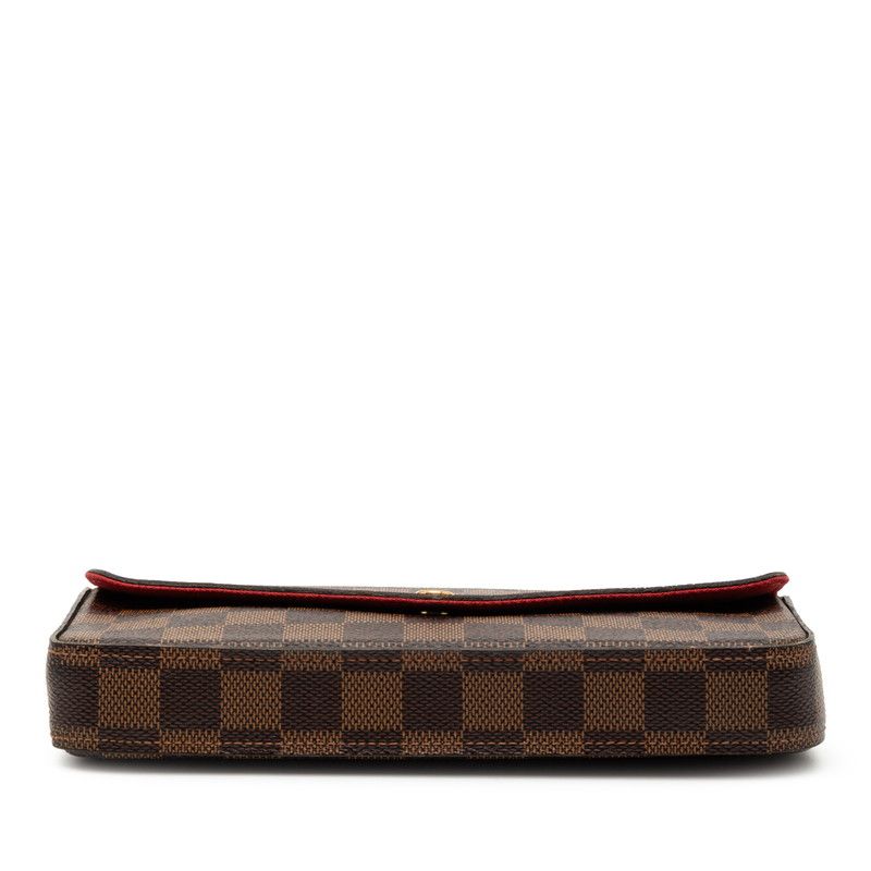 Louis Vuitton Damier Pochette Félicie Crossbody Chain Shoulder Bag N40492 Brown