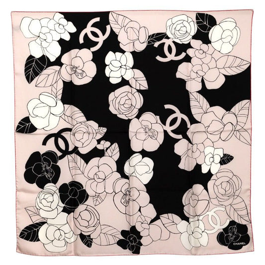 Chanel Cocomark Camellia - Pink Black Silk Ladies Chanel