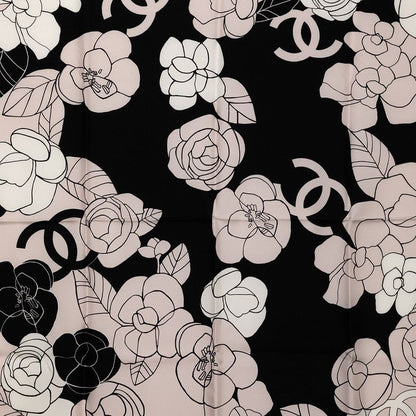 Chanel Cocomark Camellia - Pink Black Silk Ladies Chanel