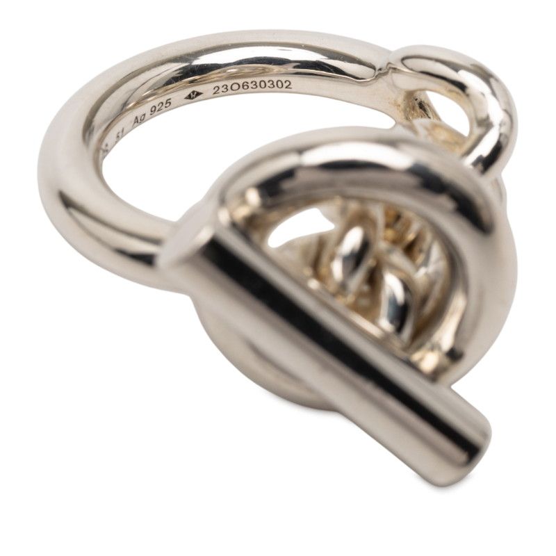 Hermes Croisette Ring #51 Sv925 Silver Ladies Hermes