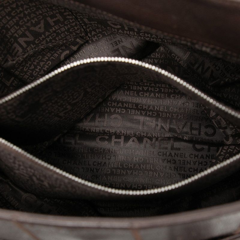 Chanel Chocolate Bar Tote Bag Shoulder Bag Brown Caviar Skin Women's Chanel