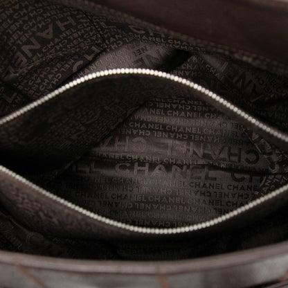 Chanel Chocolate Bar Tote Bag Shoulder Bag Brown Caviar Skin Women's Chanel
