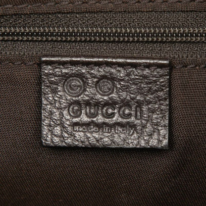 Gucci GG Crystal Abbey One Shoulder Bag Handbag 265692 Beige Brown PVC Leather